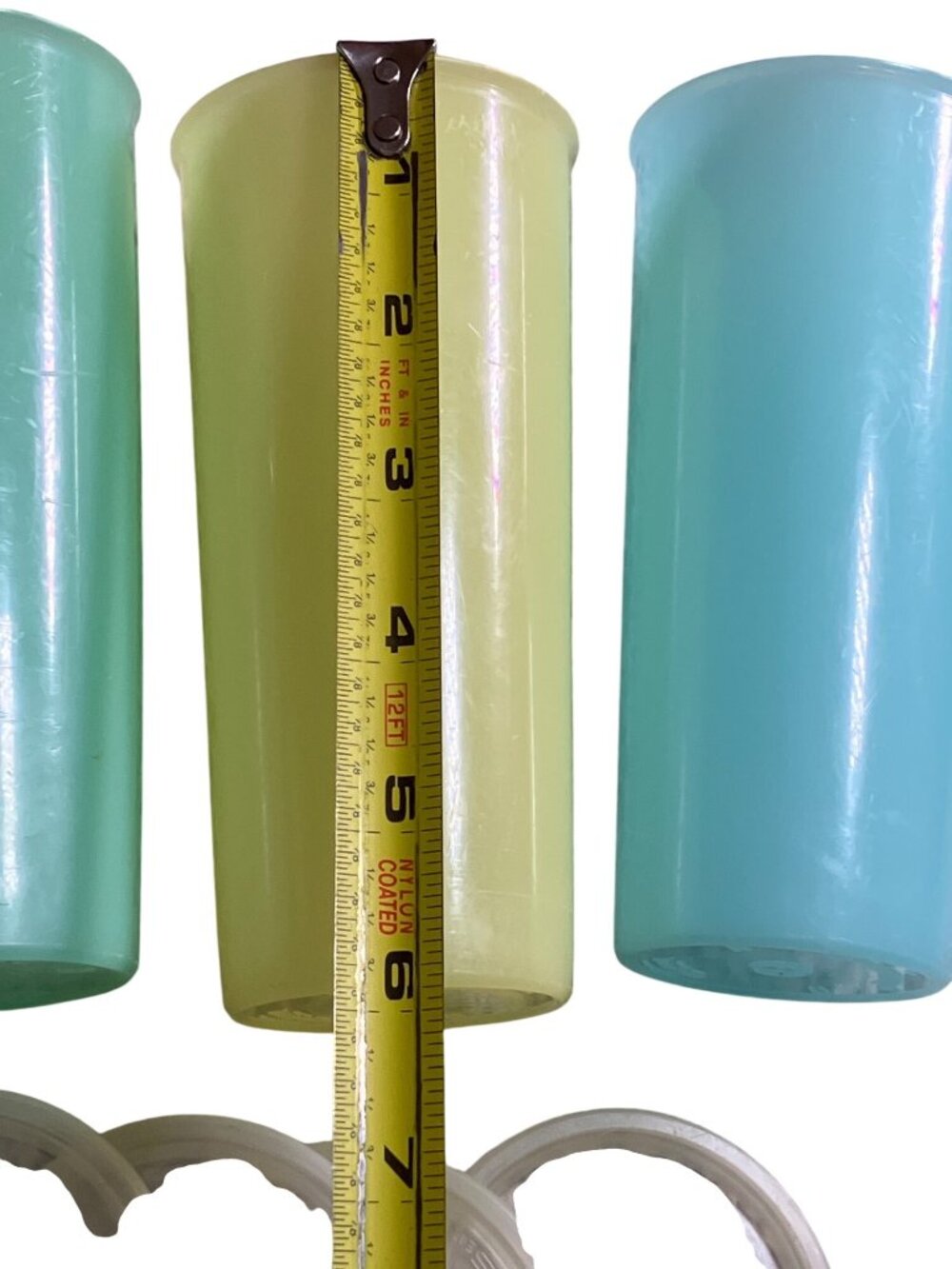Tupperware Plastic Glasses With Lids Stackable Design Vintage - Picture 3 of 13